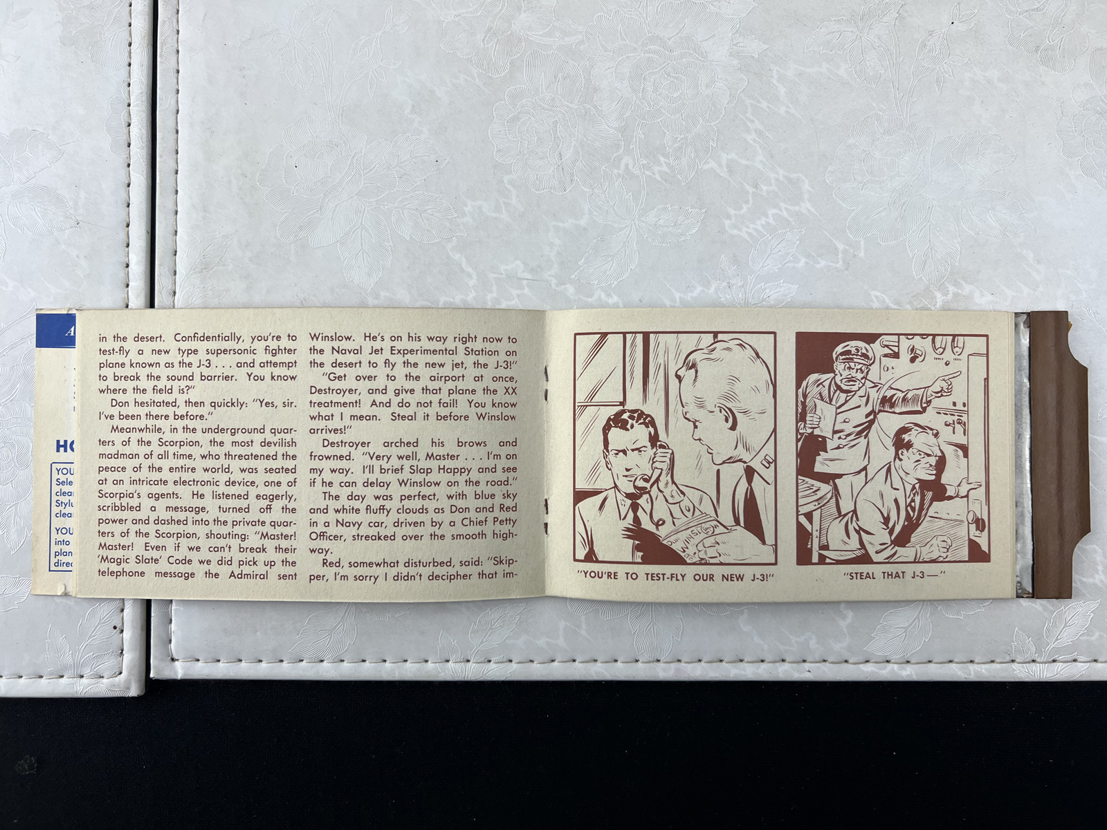 1953 Don Winslow Magic Slate Activity Book Series 1 Breaking the Sound Barrier The Strathmore Co