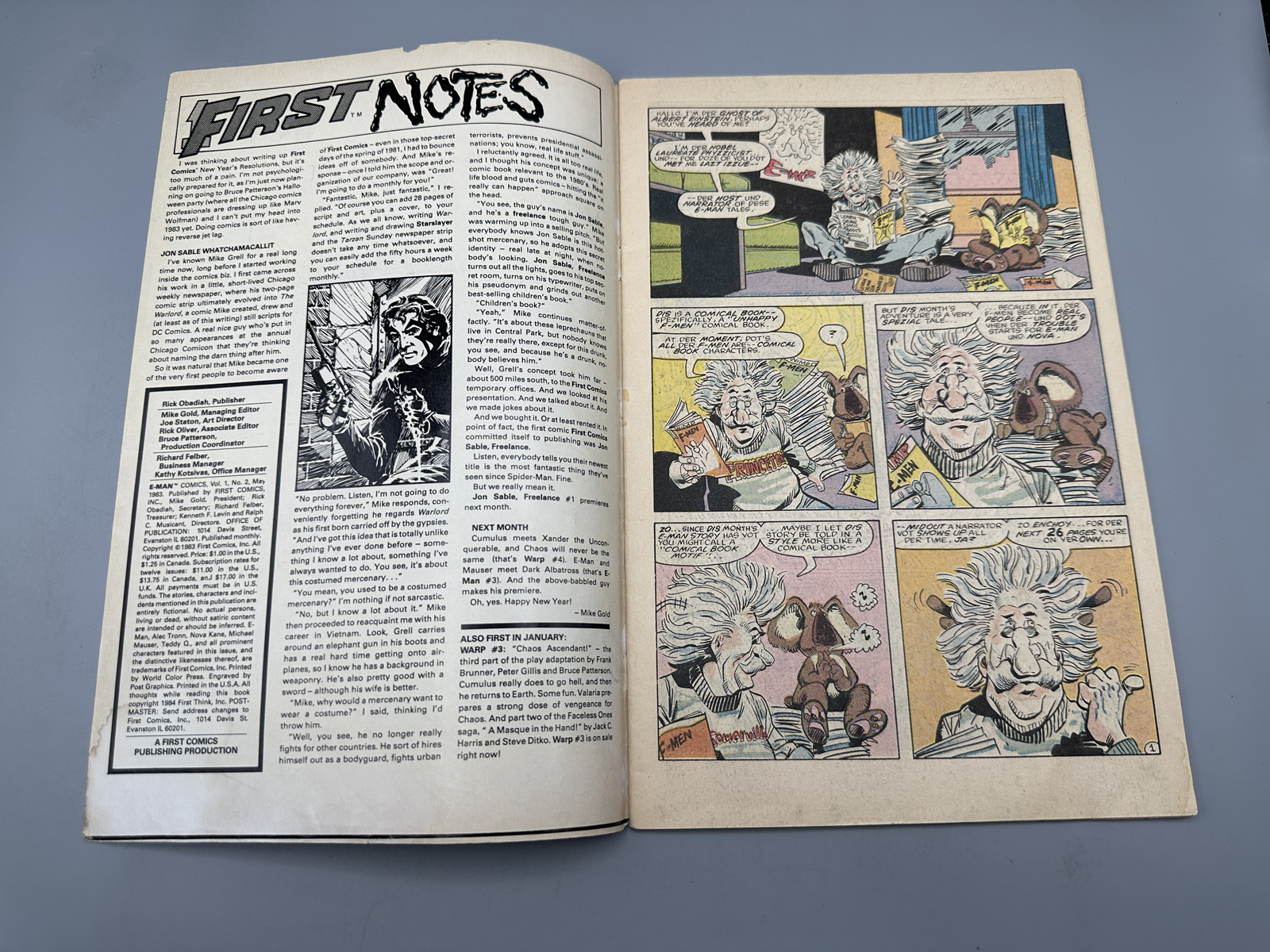 First Comics E-Man #2 (1983) - Parody of X-Men (The F-Men) - Joe Staton art