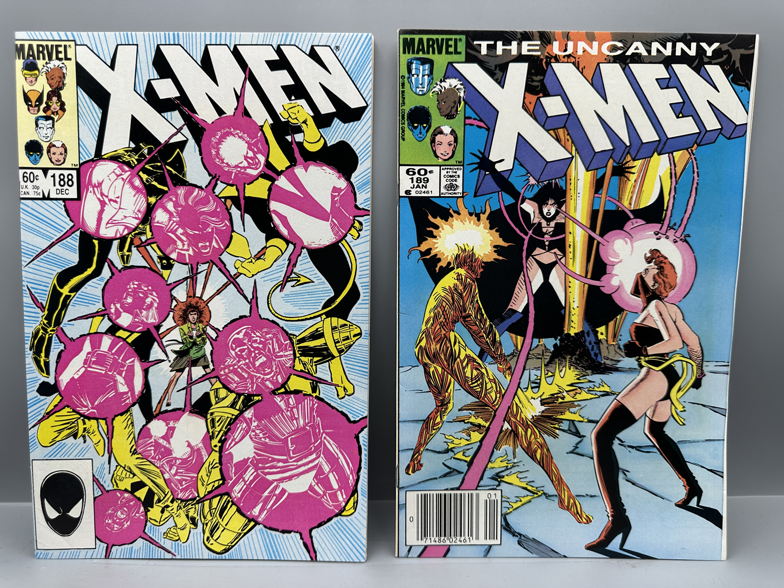 Marvel The Uncanny X-Men Comic Books #188 and 189