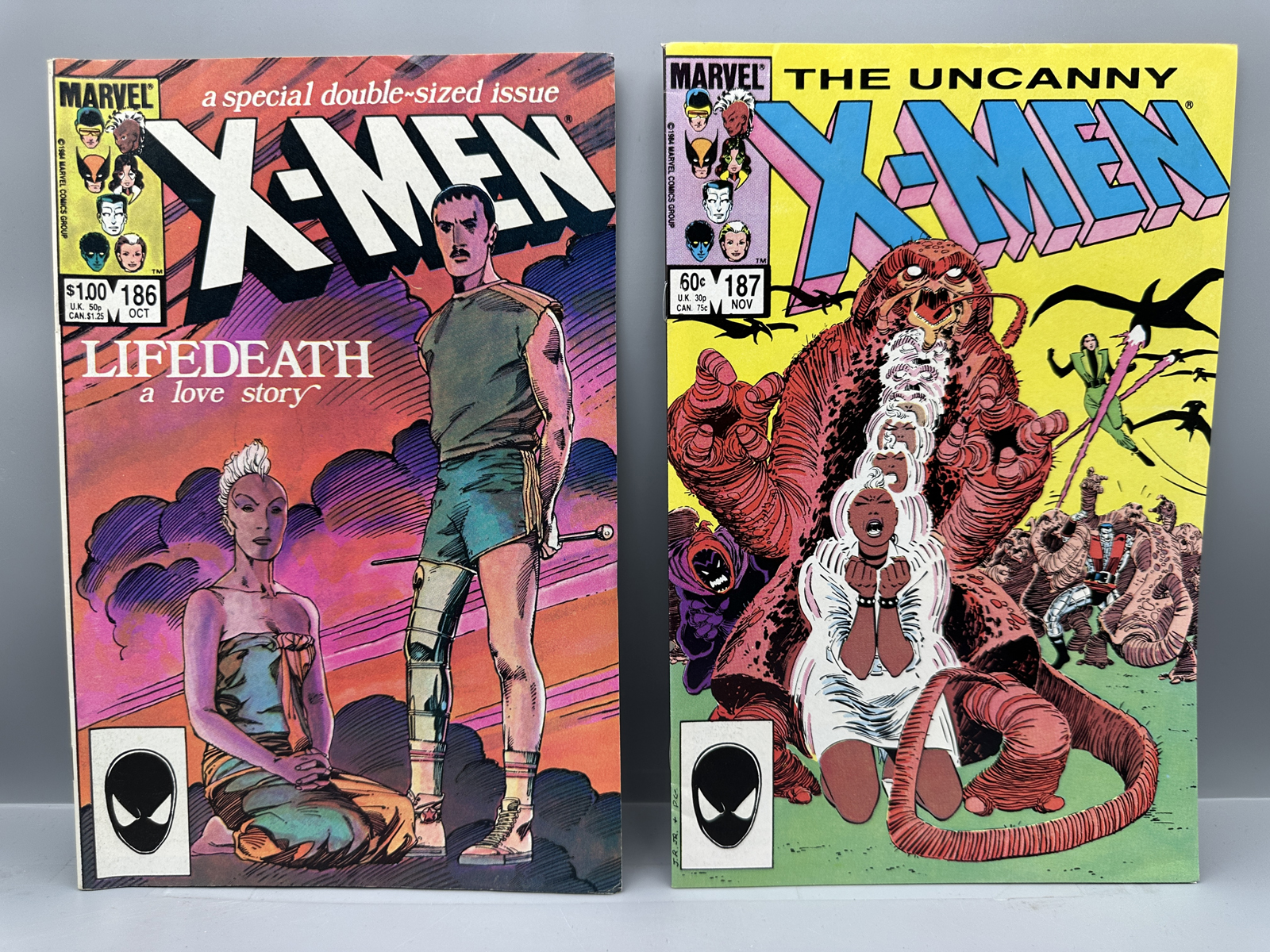 Marvel The Uncanny X-Men Comic Books #186 and 187 October and November 1984