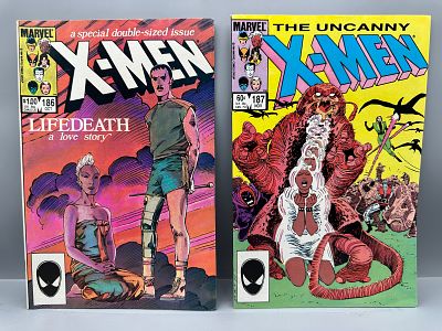Marvel The Uncanny X-Men Comic Books #186 and 187 October and November 1984
