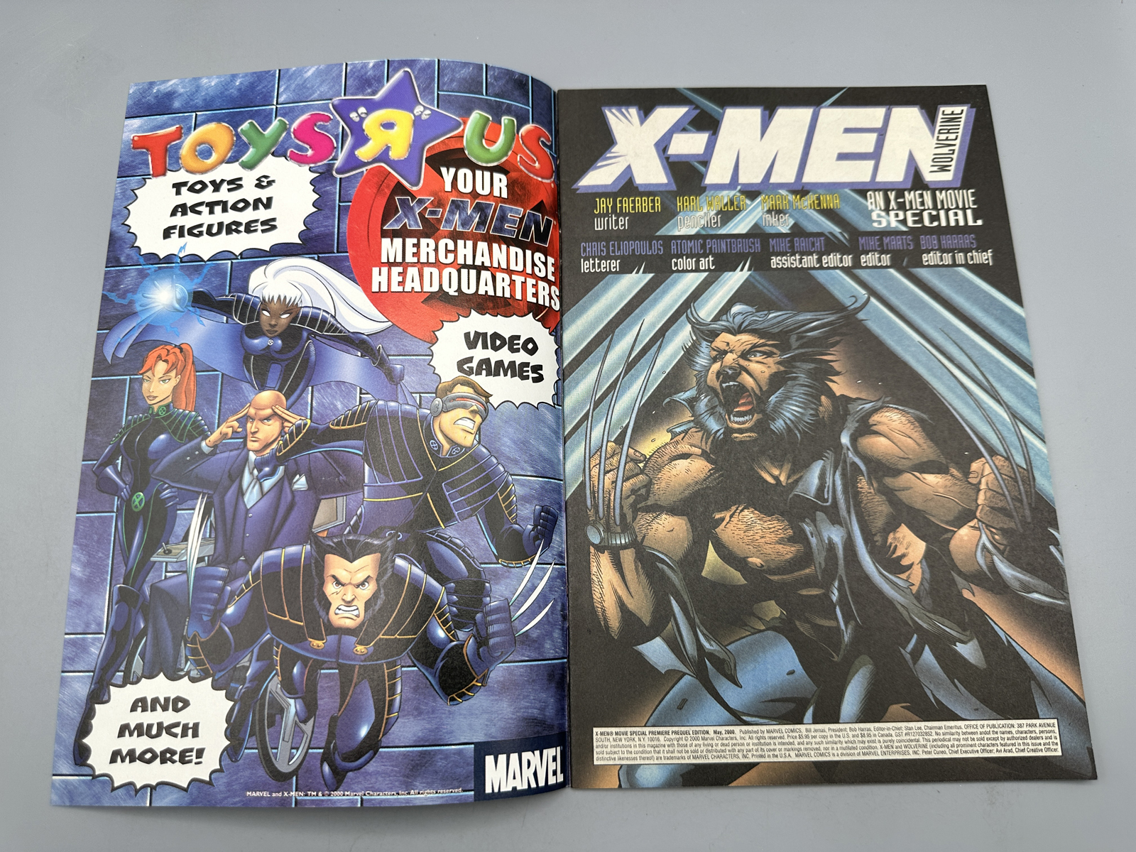 Marvel Comics X-Men The Movie Special Premiere Prequel Edition (2000) - Toys "R" Us Exclusive Variant - Wolverine story
