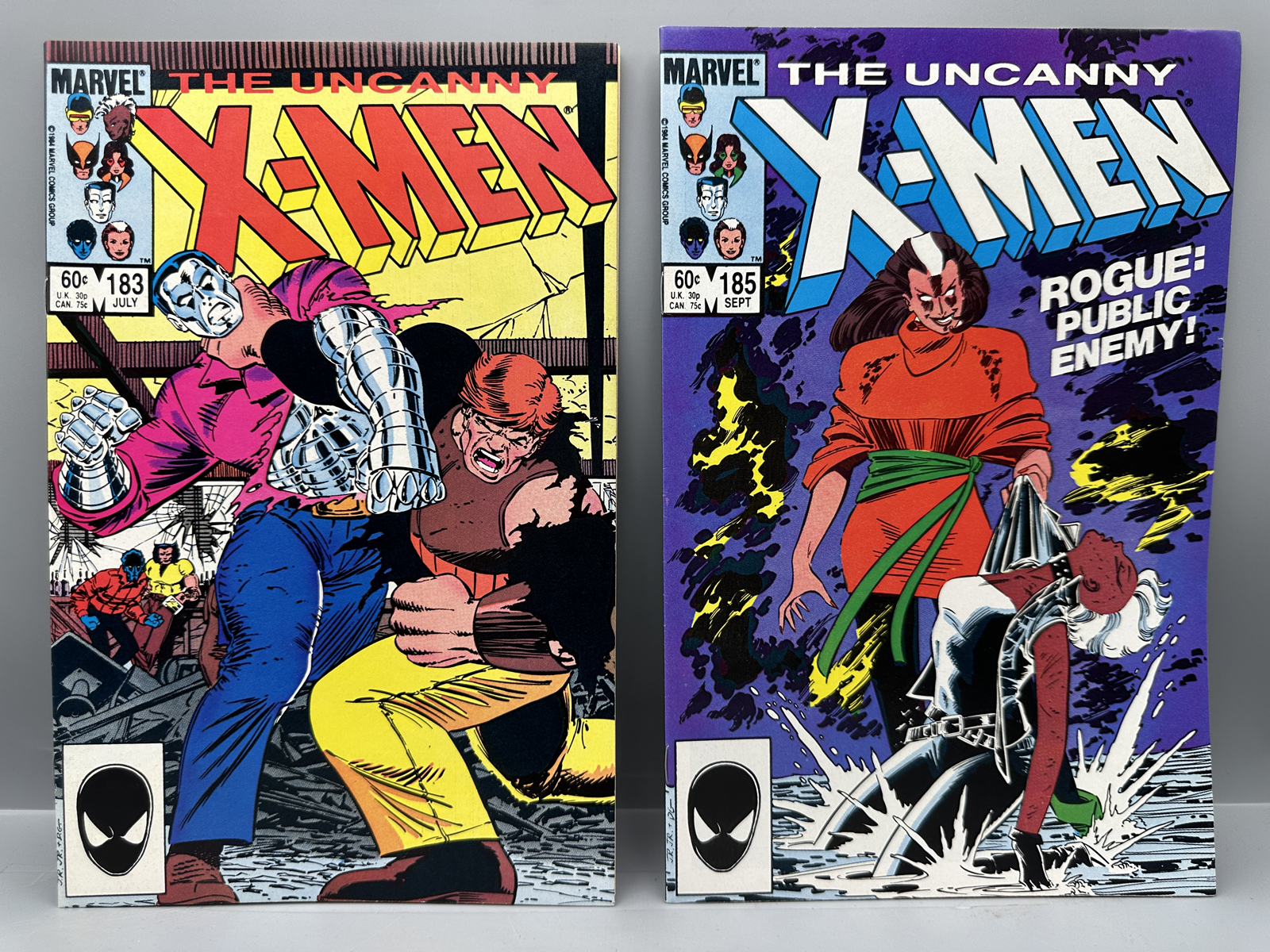 Marvel The Uncanny X-Men Comic Books #183 and 185