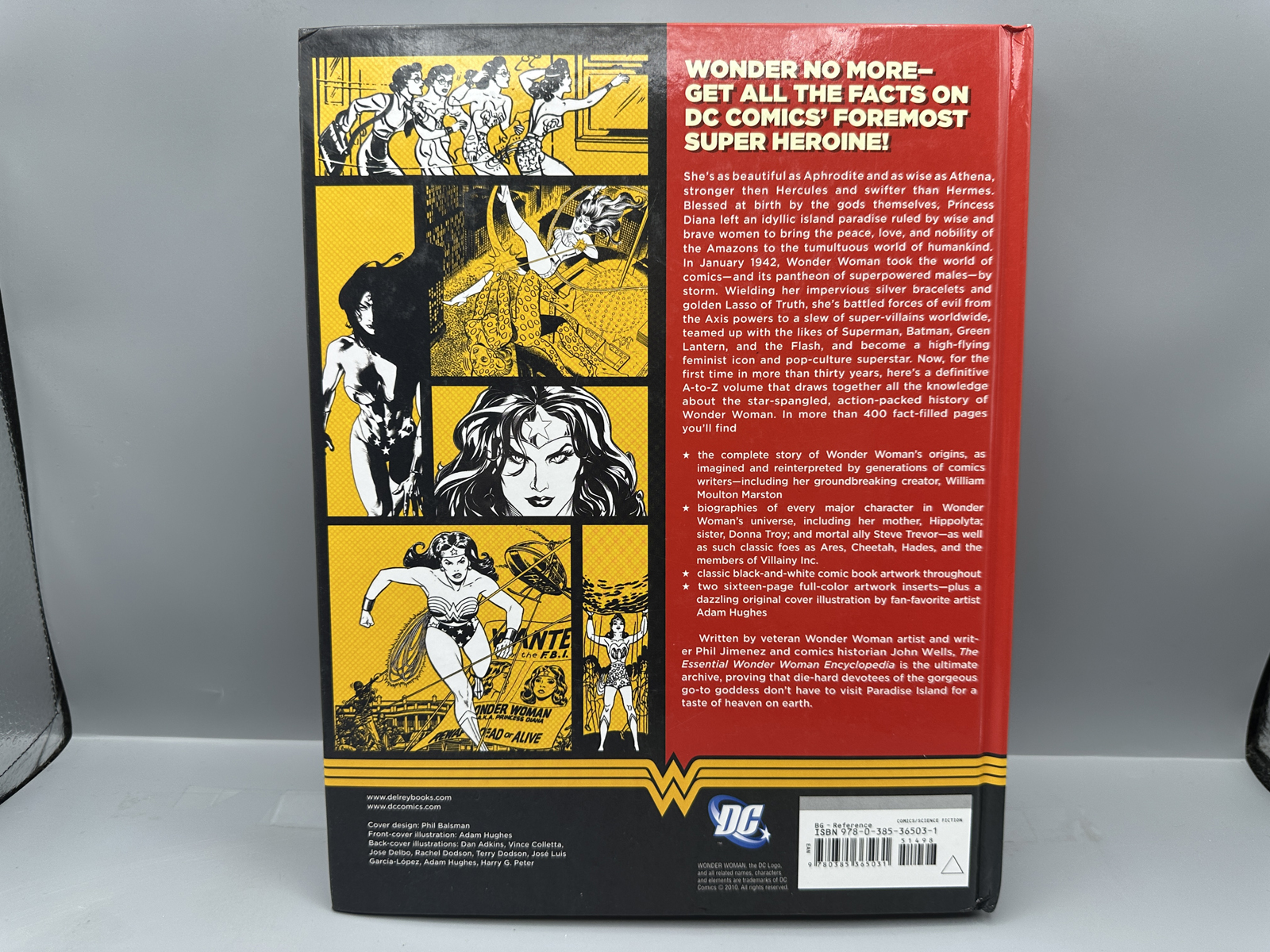 DC Comics / Del Rey The Essential Wonder Woman Encyclopedia Hardcover(2015) - Phil Jimenez and John Wells - Adam Hughes cover art
