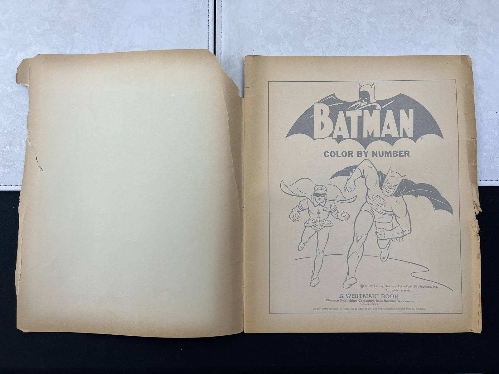 DC and Marvel Comics Activity Books, 1966 and 1980 - Batman, Fantastic Four