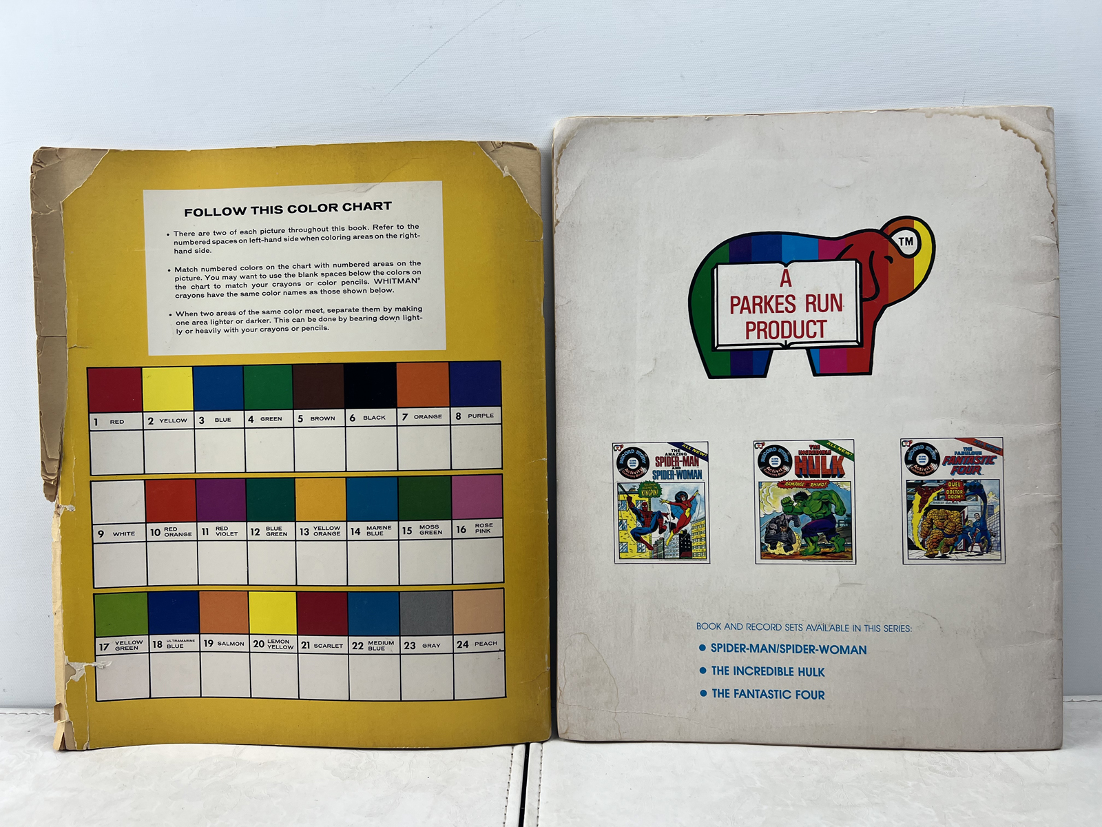 DC and Marvel Comics Activity Books, 1966 and 1980 - Batman, Fantastic Four