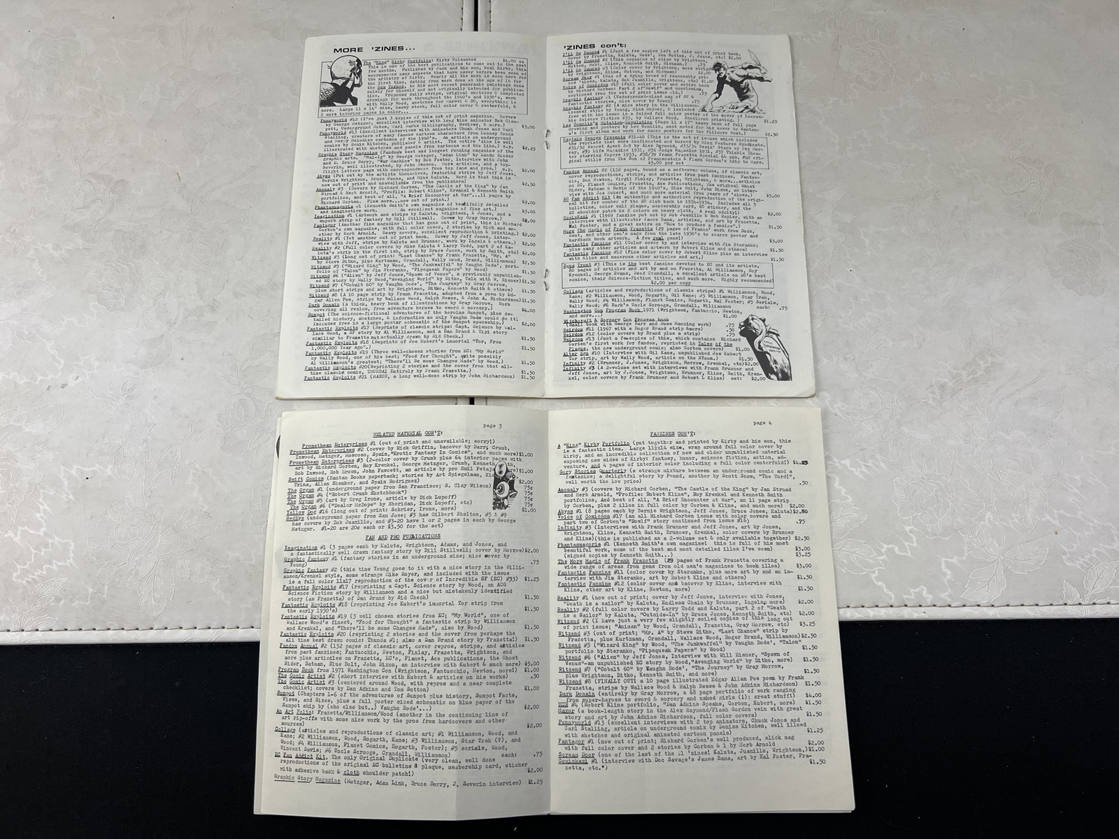 Underground Comix, Fanzines, and Other Goodies List #6 - Bud Plant, 1971