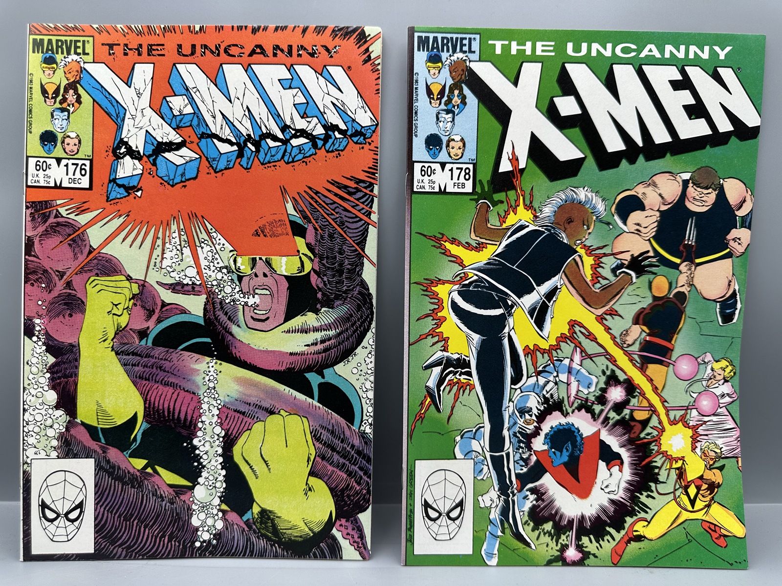 Marvel The Uncanny X-Men Comic Books #176 and 178
