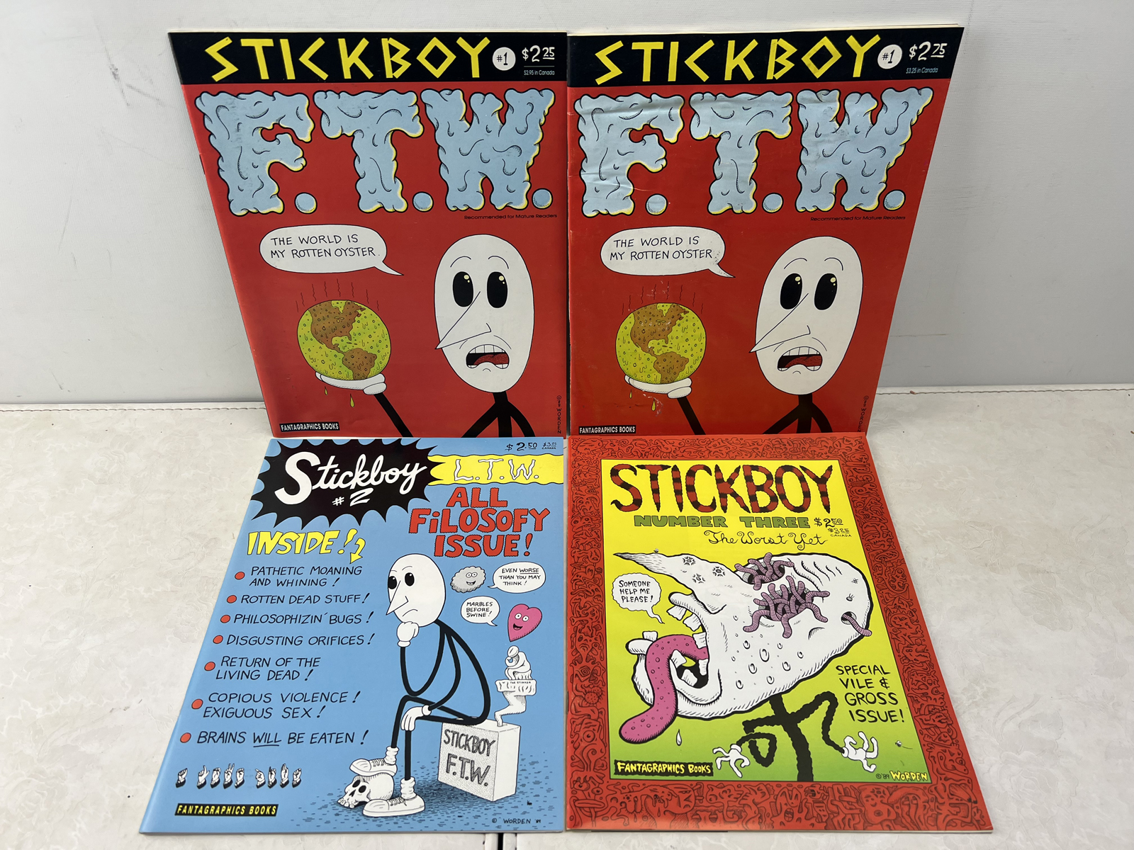 1988-89 Fantagraphics Books - Stickboy Lot of 4