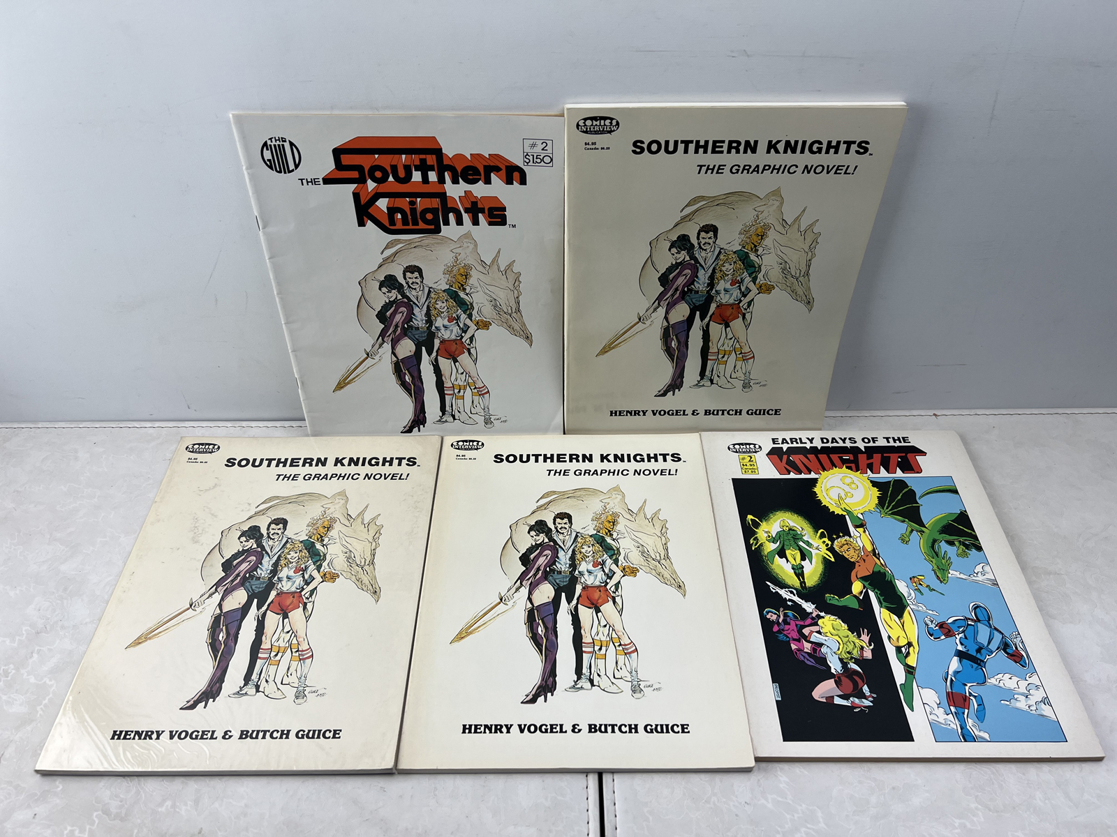 The Guild and Comics Interview Publications Southern Knights Comic Books and Graphic Novels Lot of 5 - c. 1983-1988
