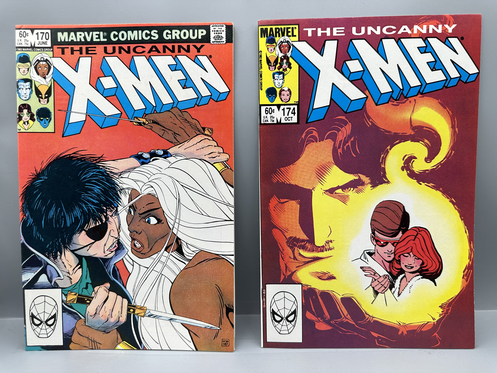 Marvel The Uncanny X-Men Comic Books #170 and 174