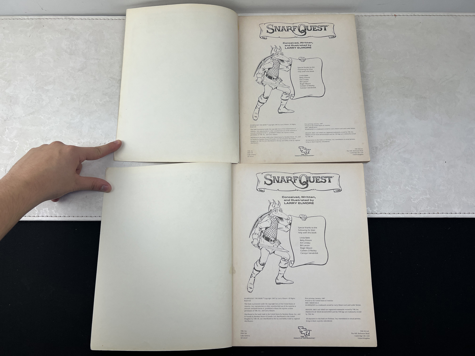 1987 TSR SnarfQuest: The Book Lot of 2 - First Printing