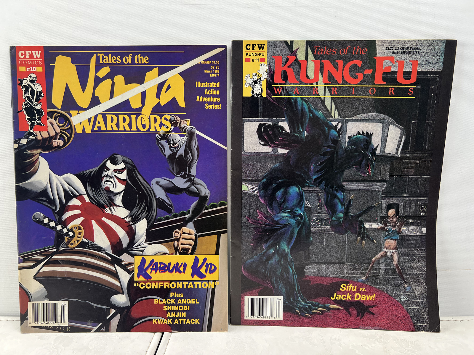 CFW Enterprises Tales of the Ninja Warriors #10 and Tales of the Kung-Fu Warriors #11, 1989