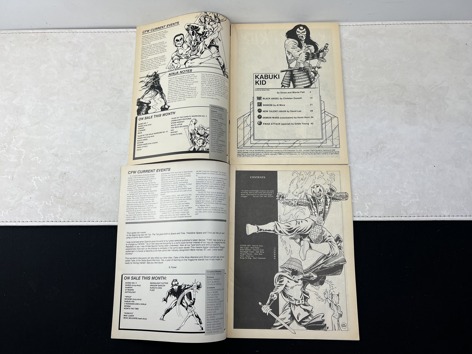 CFW Enterprises Tales of the Ninja Warriors #10 and Tales of the Kung-Fu Warriors #11, 1989