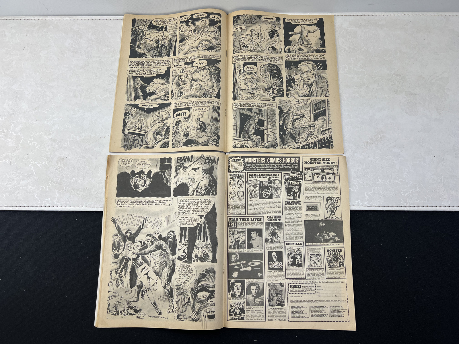 1973-74 Eerie Publications Tales from the Tomb Horror Comic Magazines - Vol 5 #2, Vol 6 #5