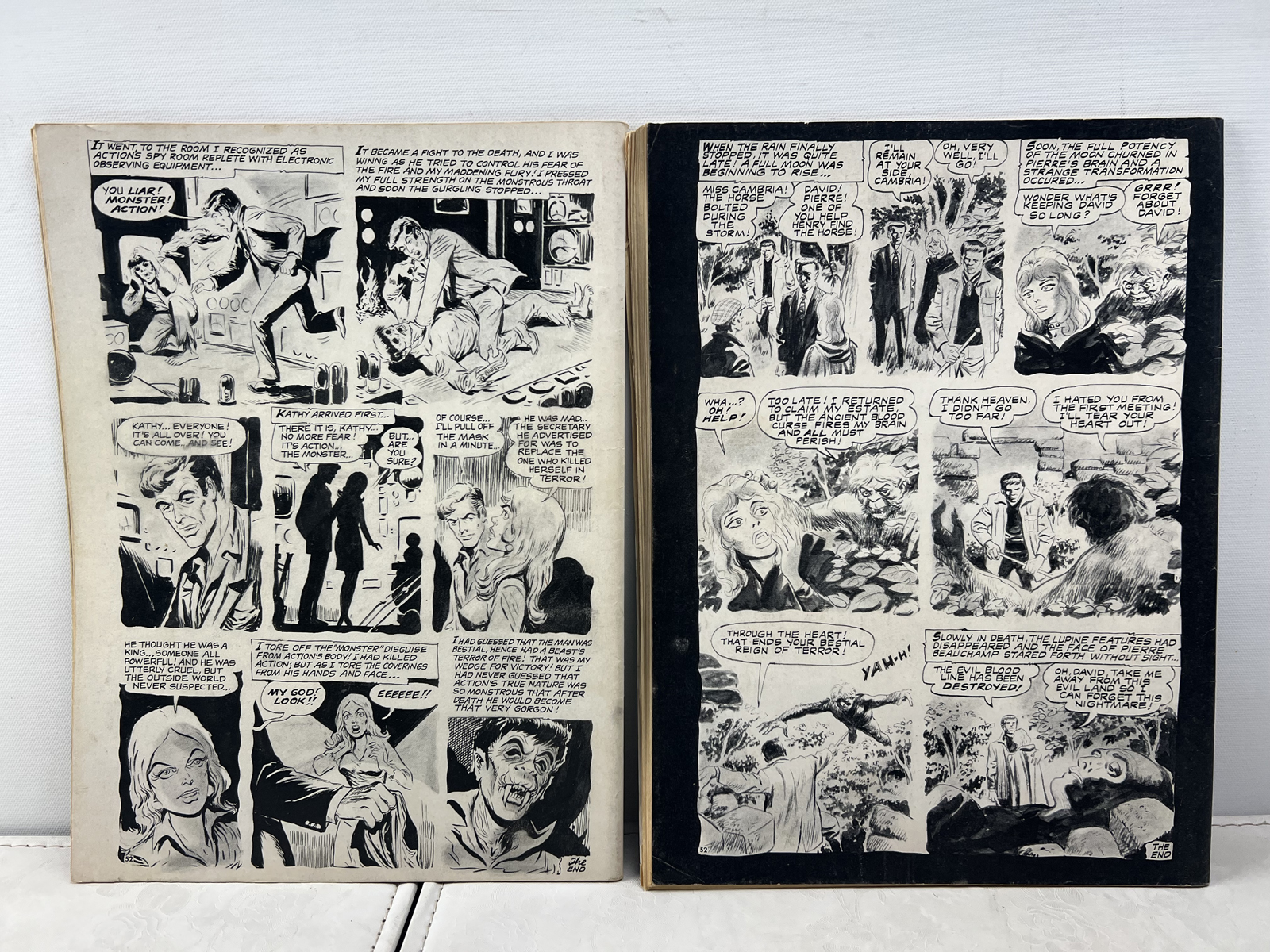 1973-74 Eerie Publications Tales from the Tomb Horror Comic Magazines - Vol 5 #2, Vol 6 #5