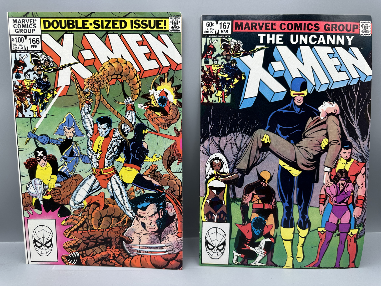 Marvel The Uncanny X-Men #166 and #167 - 1st app of Lockheed