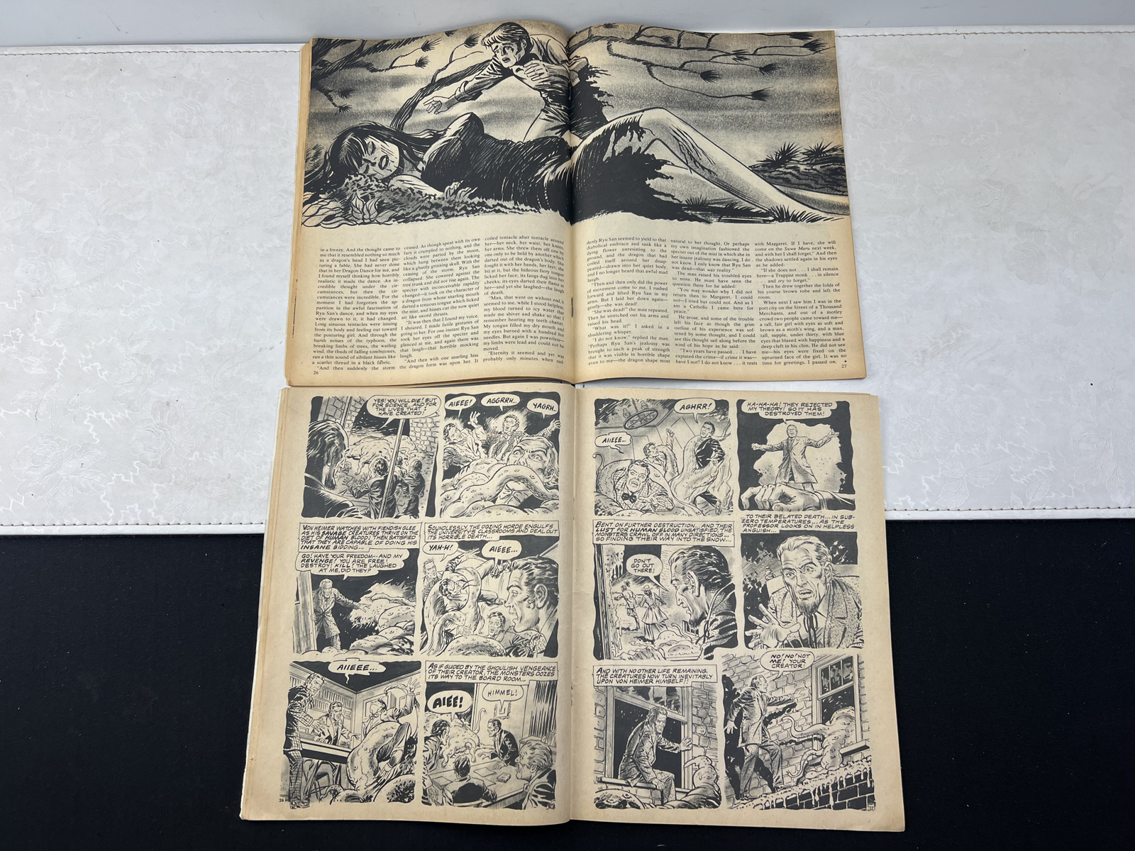 1971, 1973 Eeerie Publications Tales from the Tomb Horror Comic Magazines - Vol 3 #4, Vol 5 #2