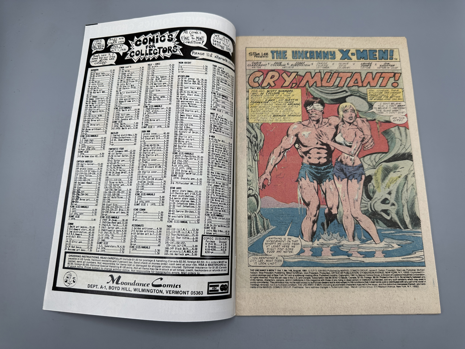 Marvel The Uncanny X-Men # 148 August 1981 Newsstand Edition - 1st app of Caliban