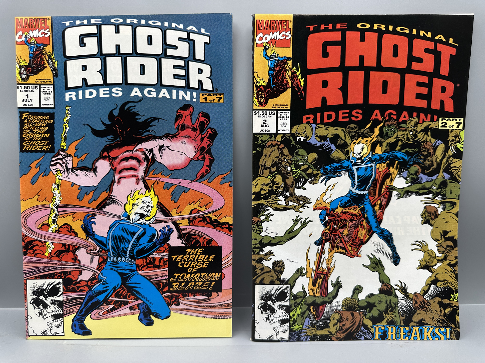 Marvel The Original Ghost Rider Rides Again #1-7 Complete Mini-Series Run (1991)