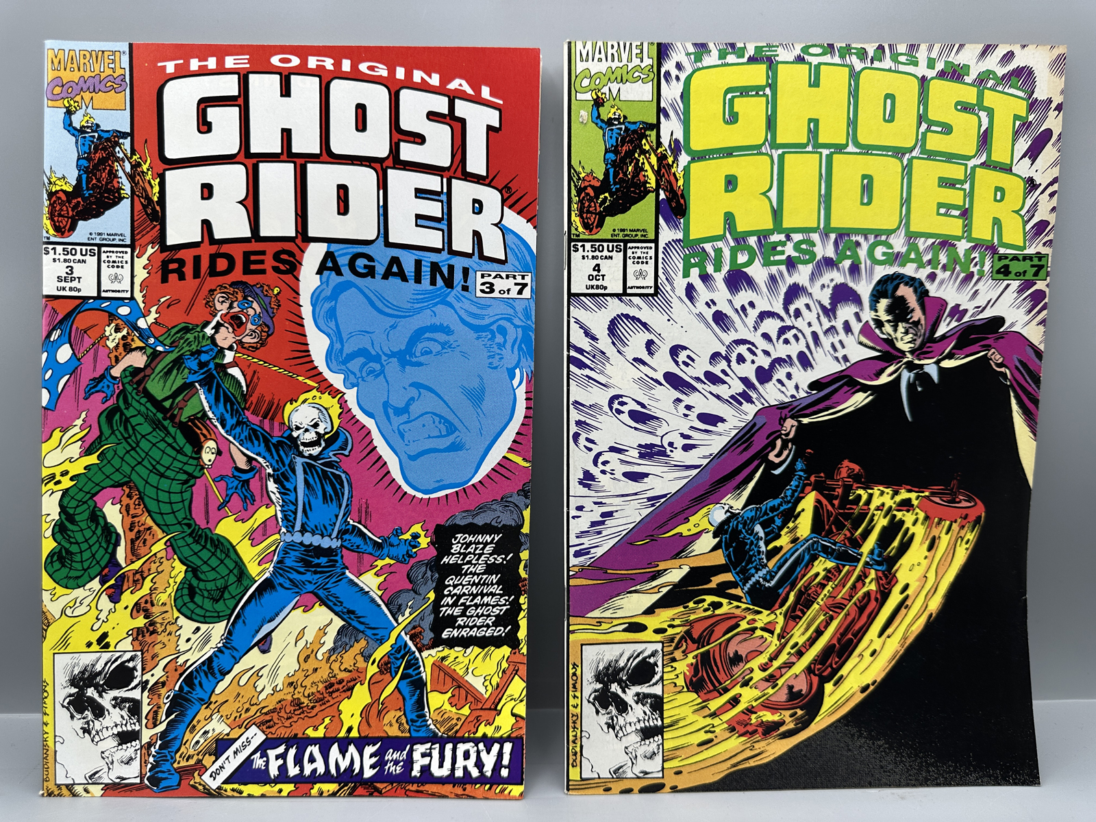 Marvel The Original Ghost Rider Rides Again #1-7 Complete Mini-Series Run (1991)