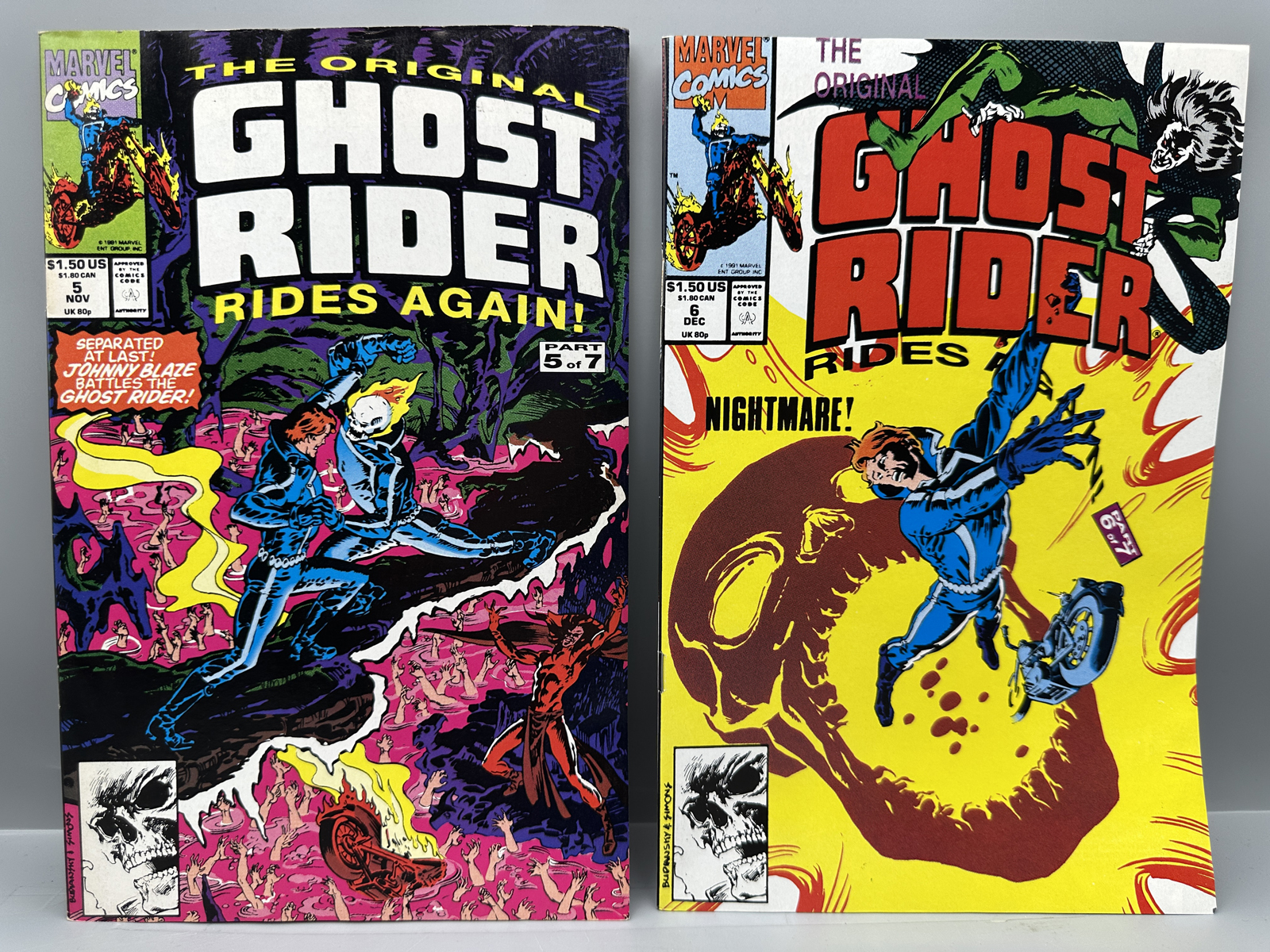 Marvel The Original Ghost Rider Rides Again #1-7 Complete Mini-Series Run (1991)