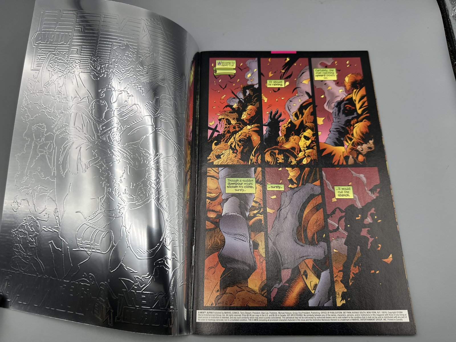 Marvel X-Men: Alpha #1 (1995) Chromium Wrap-Around Foil Cover