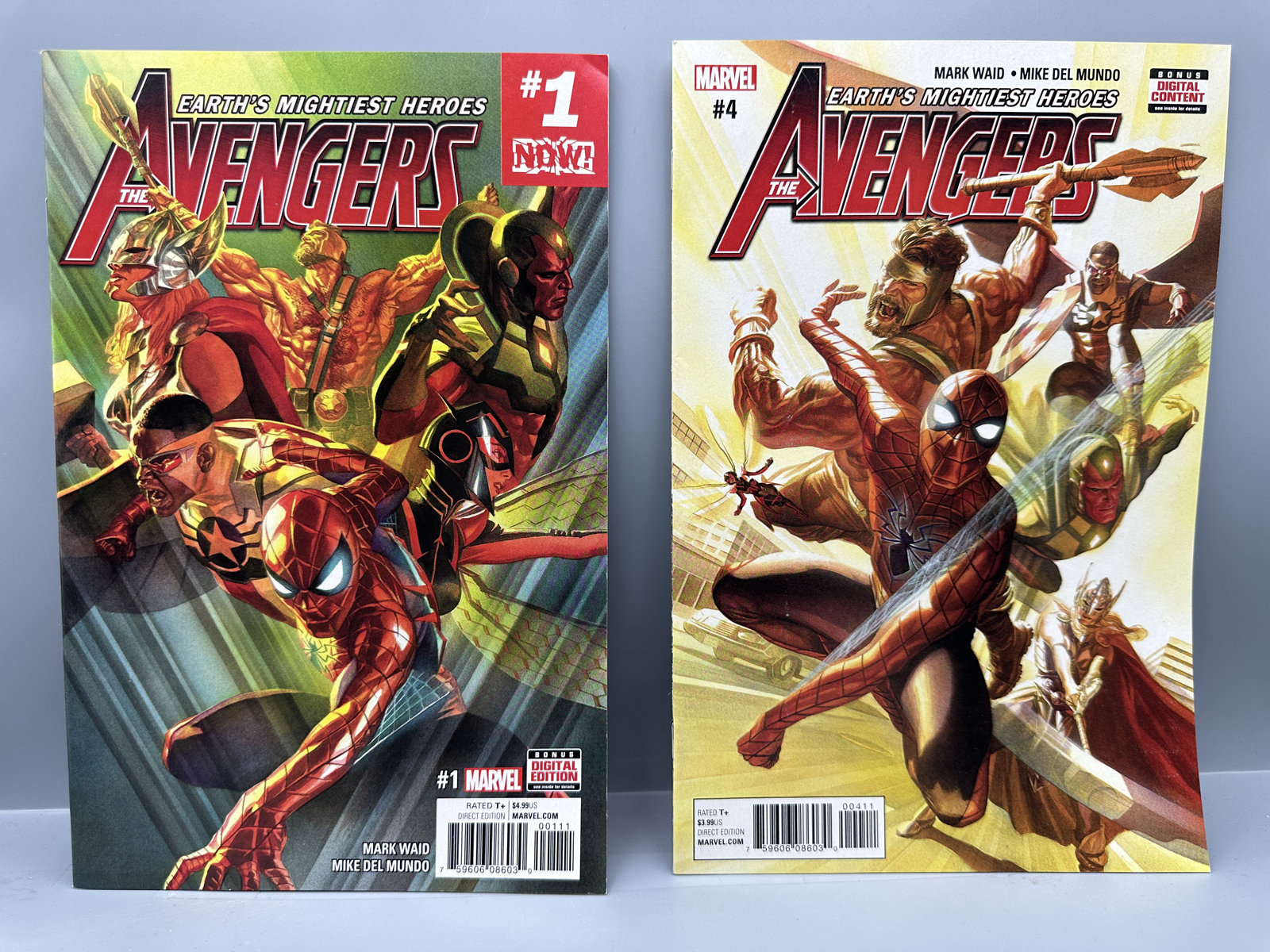 Marvel Avengers #1 and 4 (2016-17) - Alex Ross cover art