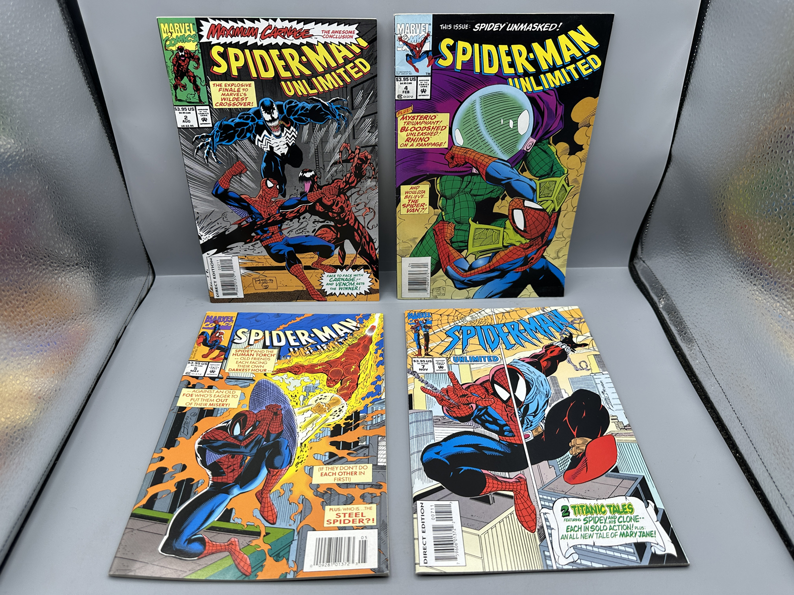 Marvel Spider-Man Unlimited Comic Books #2, 4, 5, and 7