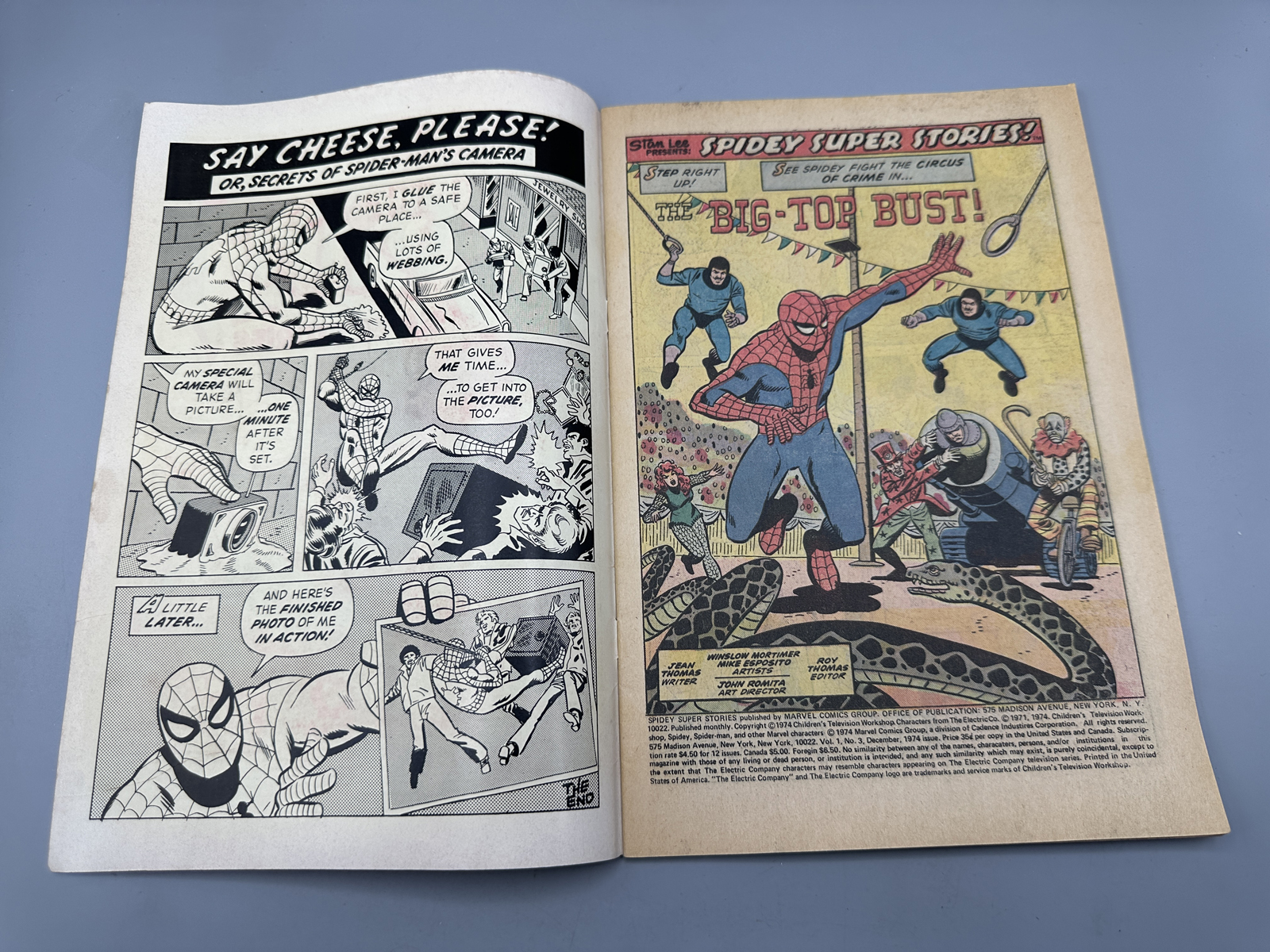 Marvel Comics & The Electric Company Spidey Super Stories Number 3 - December 1974