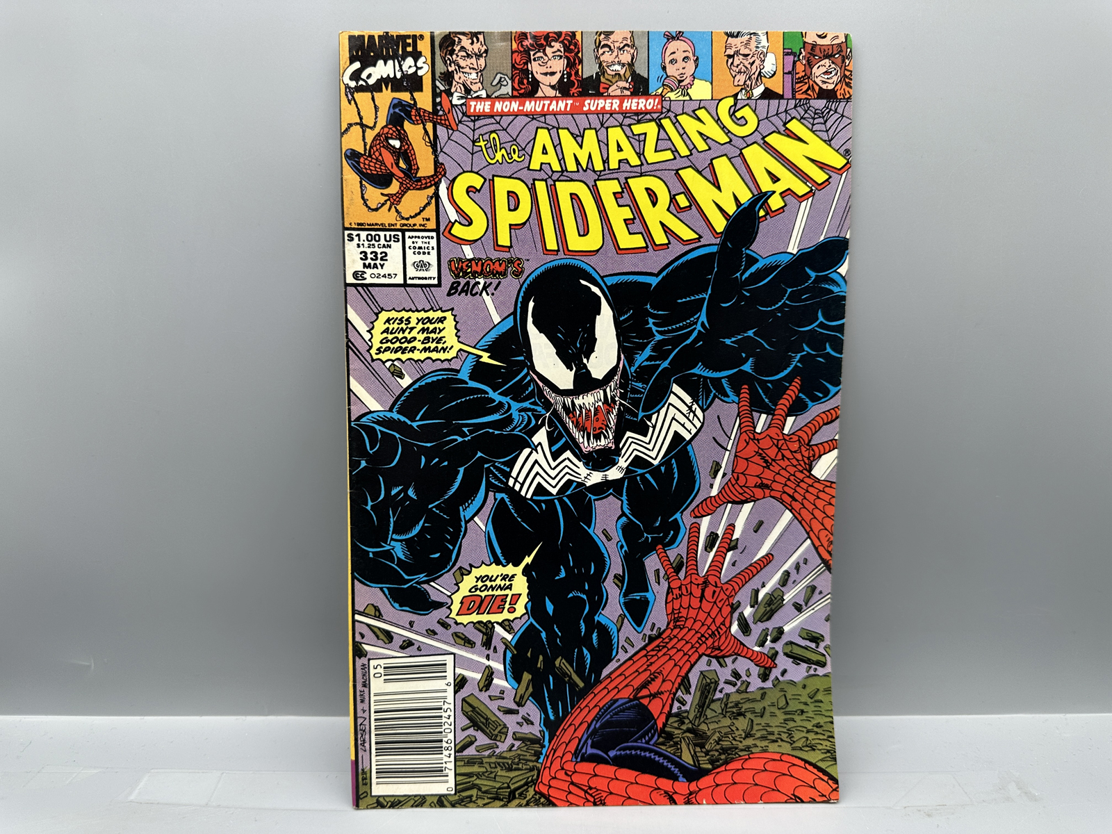 Marvel The Amazing Spider-Man #332 Newsstand Edition Marvel 1990 - Venom cover