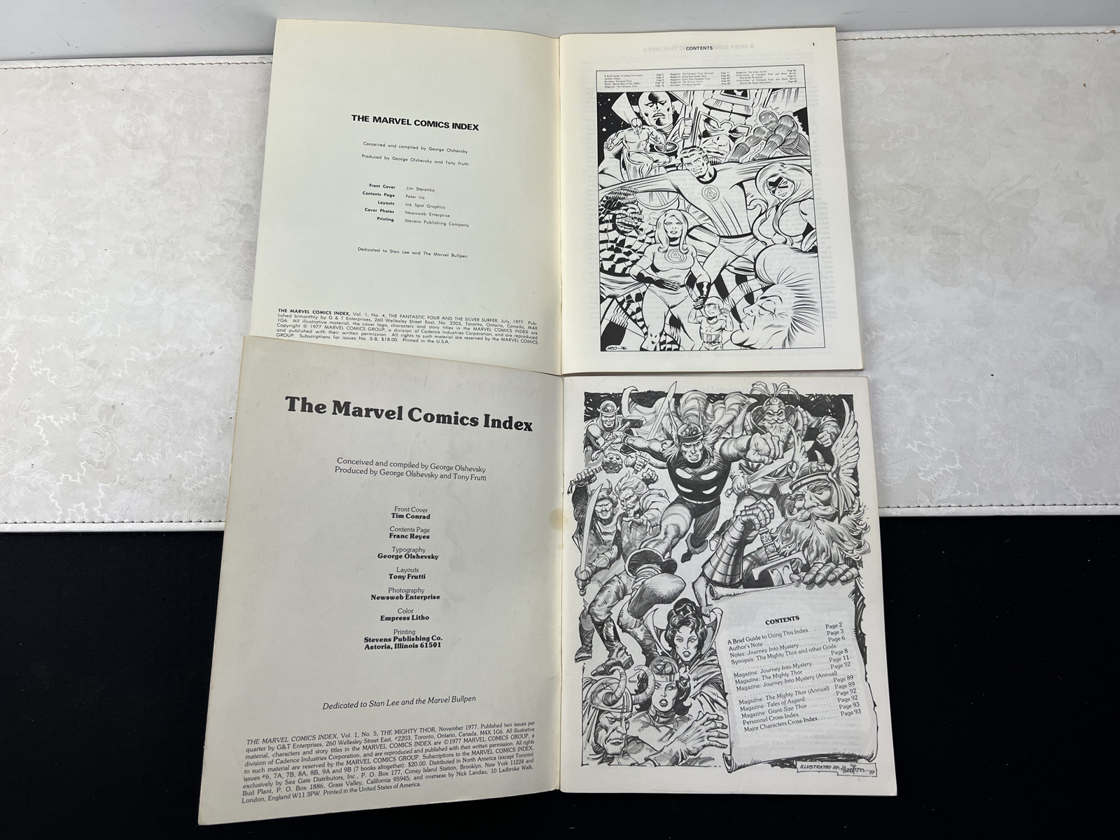 Marvel Comics Index #4 and 5 (1977)