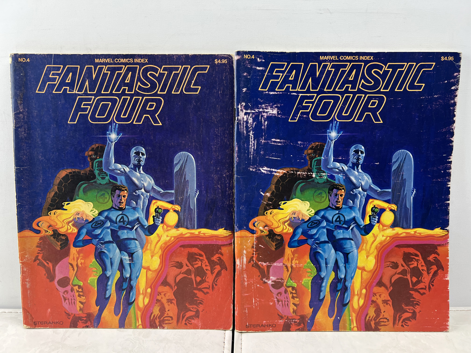 Marvel Comics Index #4 Lot of 2 -The Fantastic Four and the Silver Surfer 1977