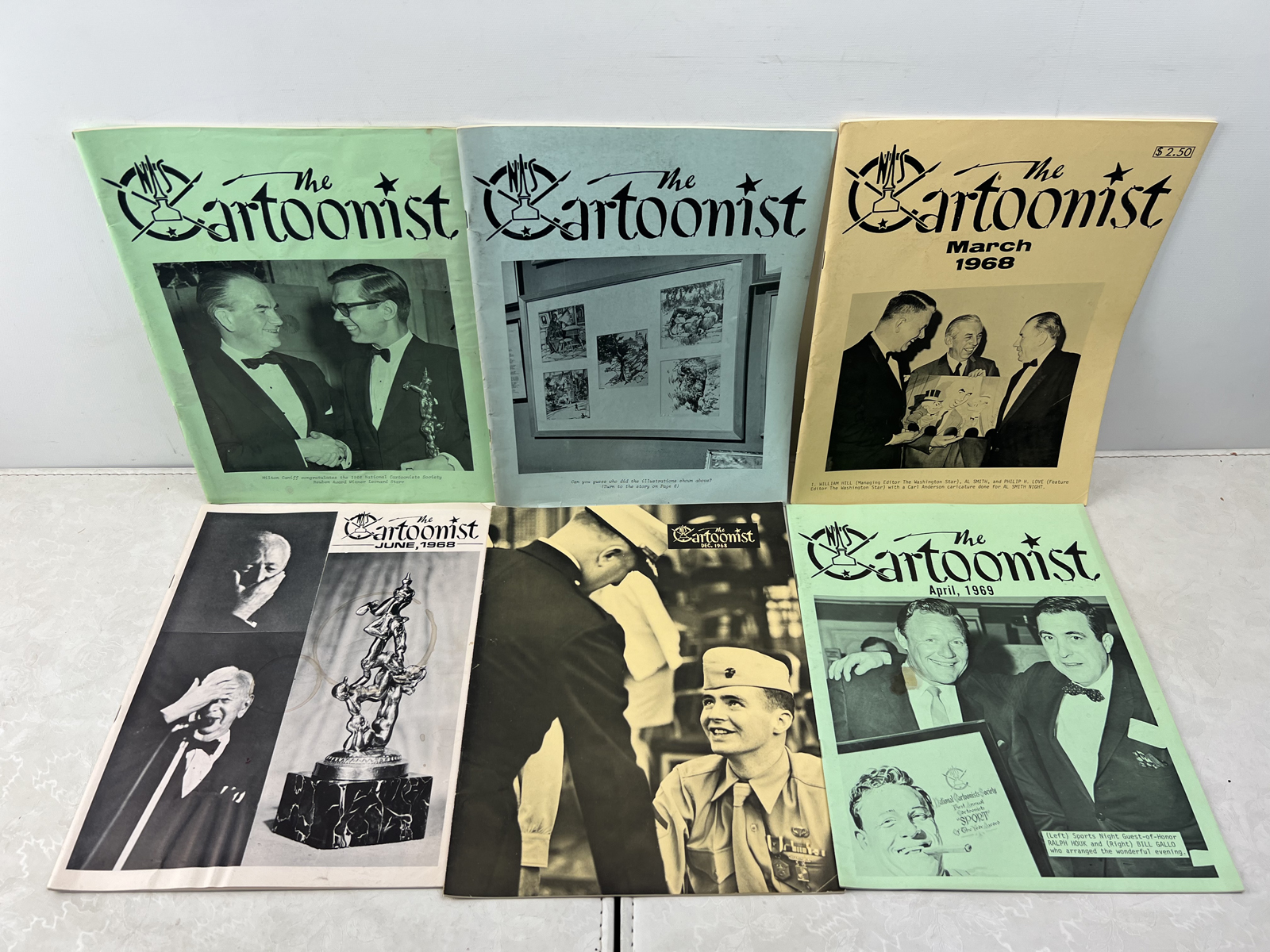1968-69 National Cartoonists Society The Cartoonist Newsletter/Magazines Lot of 6