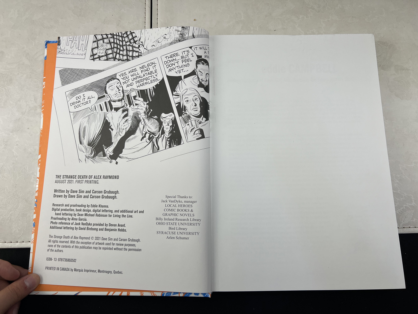 2021 Living the Line Presents The Strange Death of Alex Raymond - First Edition, First Printing (DJ) - Dave Sim & Carson Grubaugh