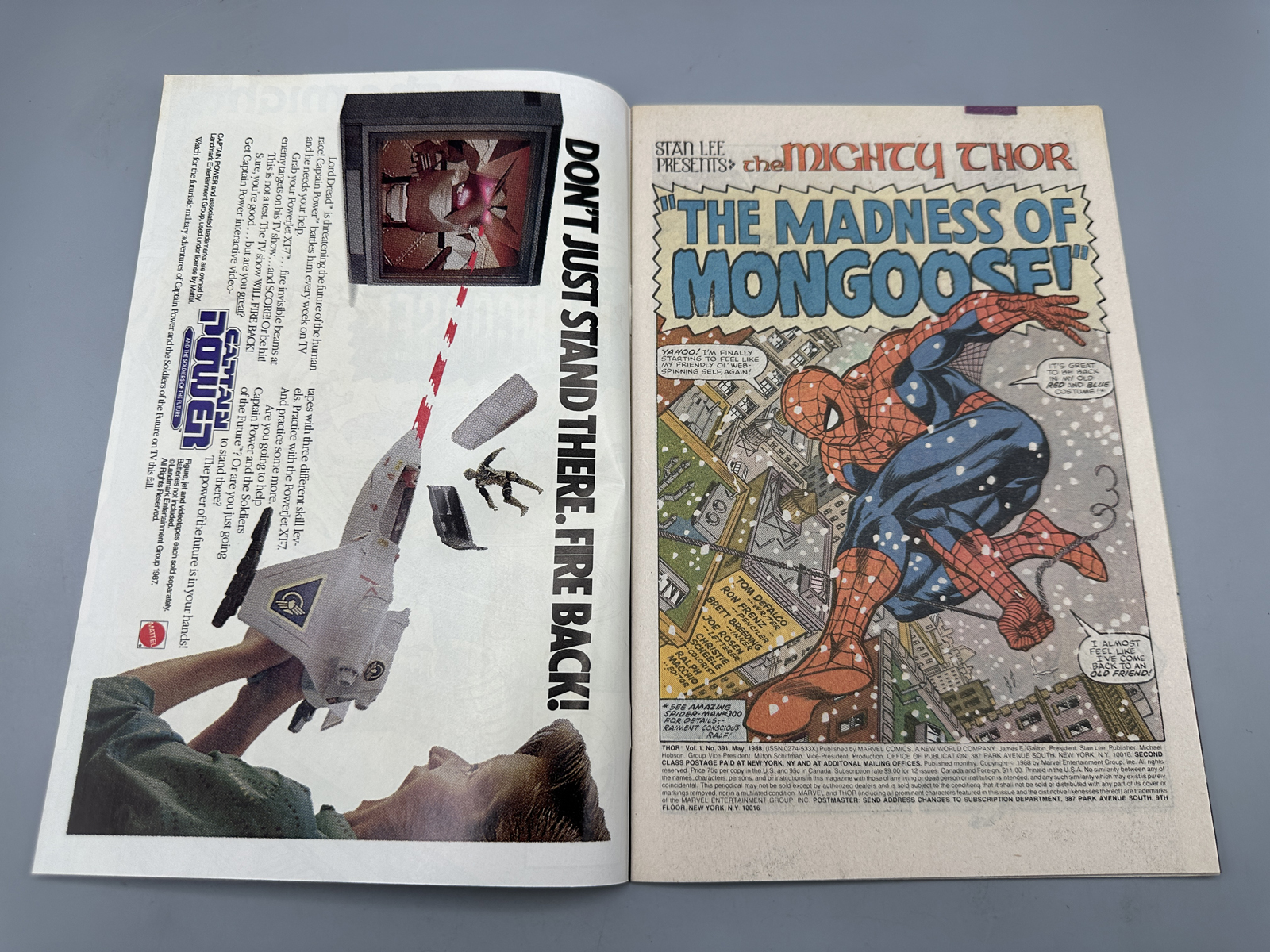 1988 Marvel Comics The Mighty Thor #391 Lot of 2