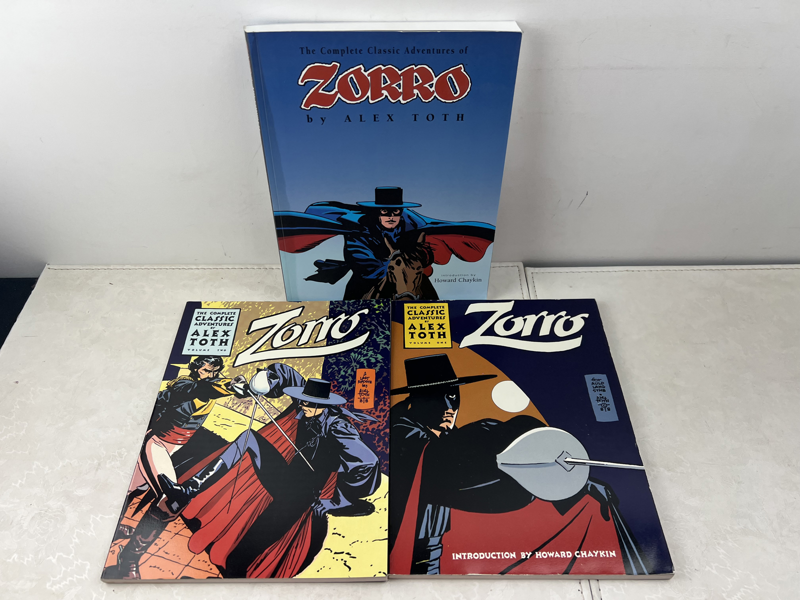 Zorro: The Complete Classic Adventures Lot of 3 - Alex Toth - Image and Eclipse, 1988-1998.