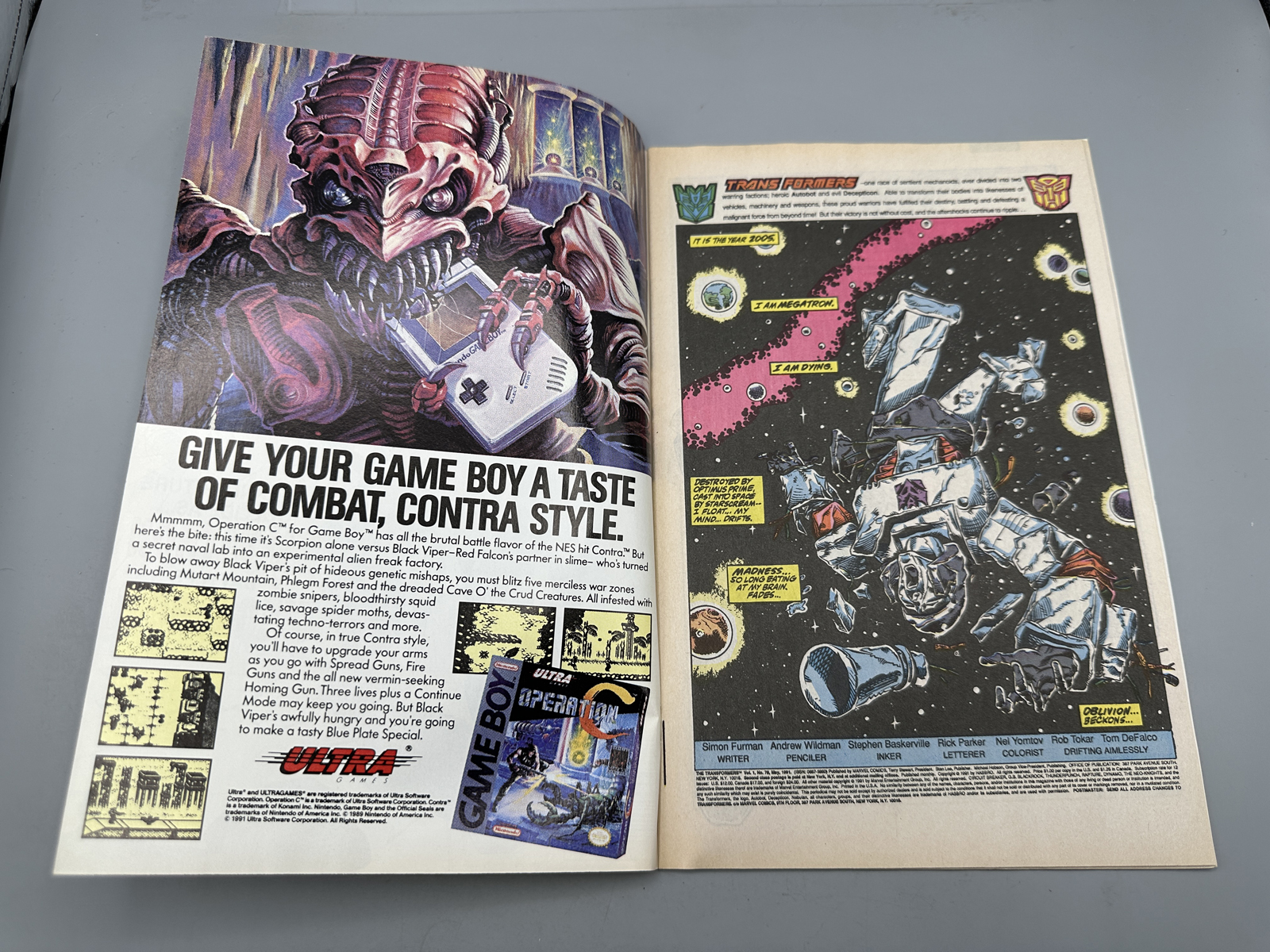 Marvel The Transformers #78 May 1991 - First Megatron vs Galvatron Battle - Near end of the run - Low production