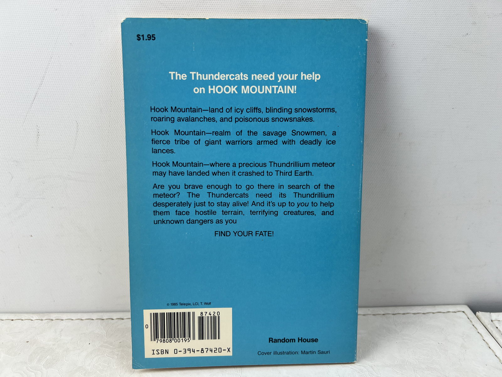 1985 Random House Thundercats and the Snowmen of Hook Mountain Find Your Fate Fantasy, First Printing