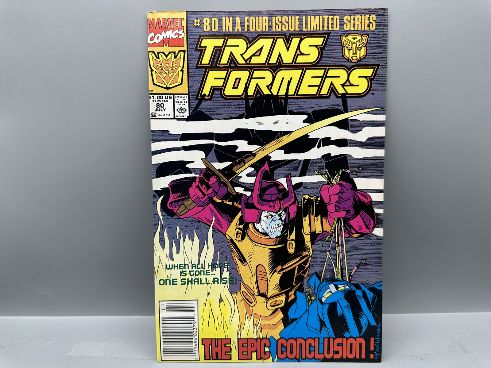 Marvel The Transformers #80 July 1991 Final Issue - Low production - Tough book