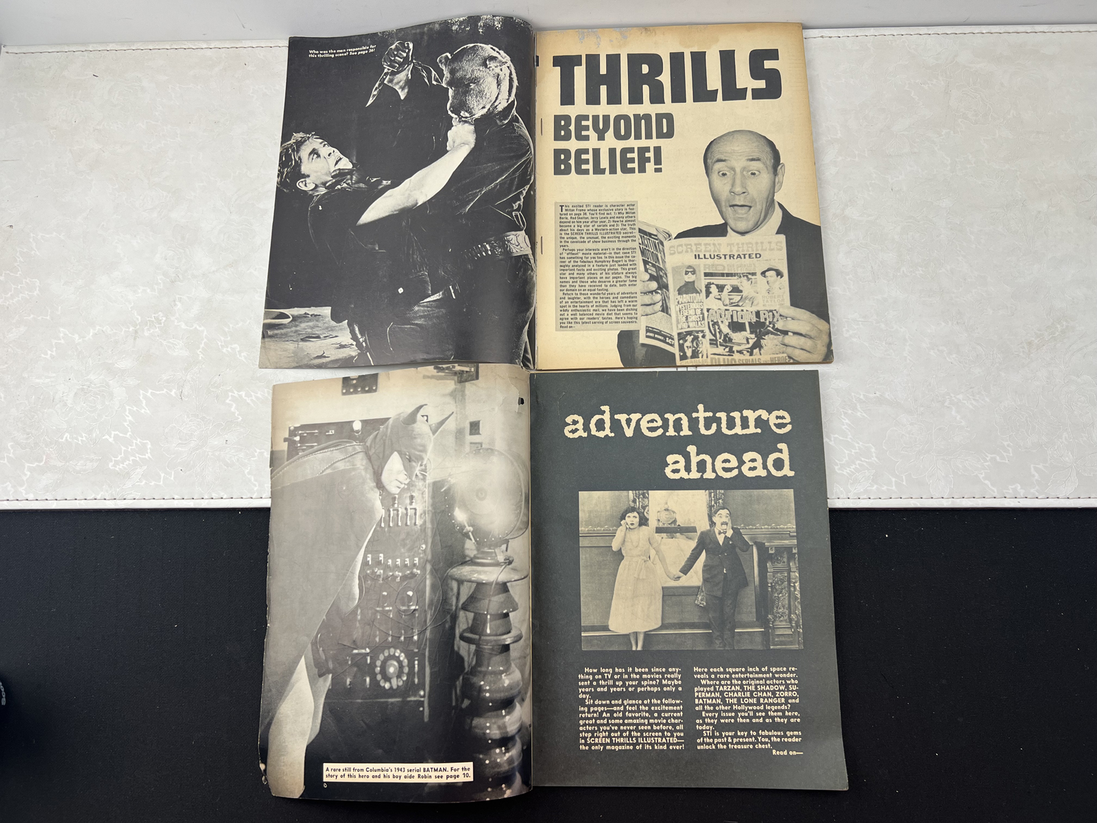 1963-64 Central Publications Screen Thrills Illustrated #4 and 7 - Captain America, Batman