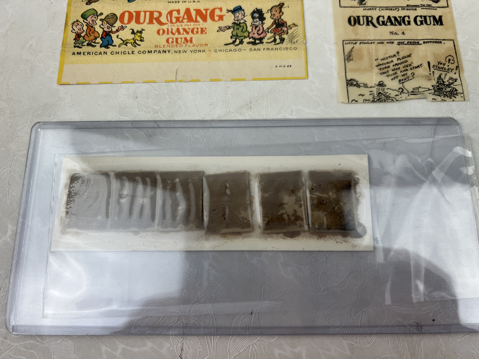 1930s American Chicle Our Gang Orange Gum with Wrapper and Comic Inner Wrapper Insert - Scarce