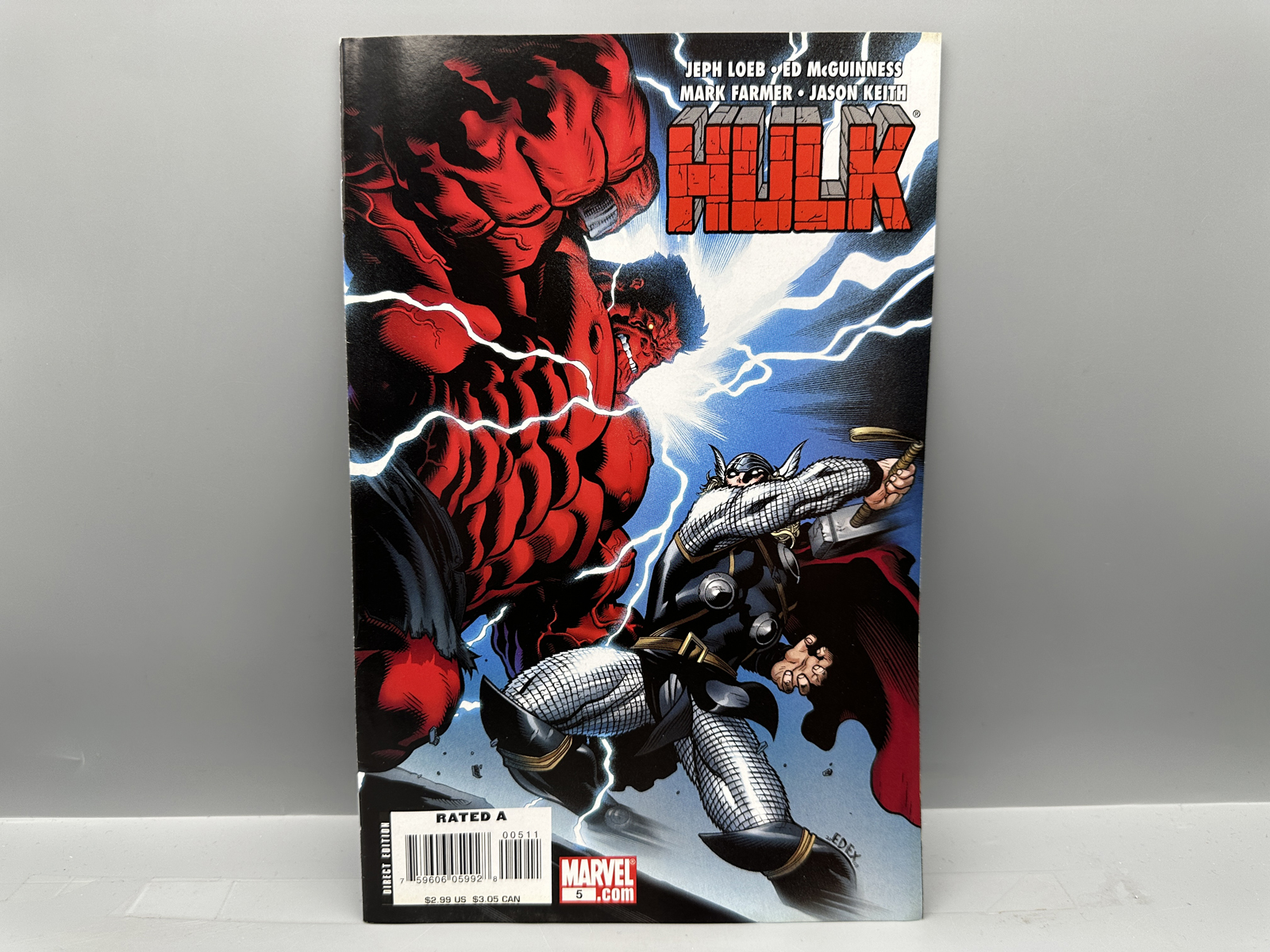Marvel Hulk #5 October 2008 Red Hulk vs Thor - Direct Edition