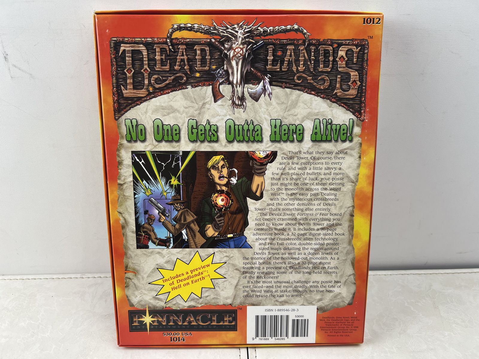 1998 Pinnacle Entertainment Deadlands Fortress o' Fear Devils Tower 3 Roleplaying Game Boxed Set #1012