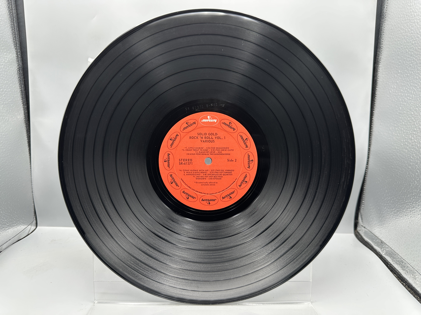 (2) 1970s Mercury Records Solid Gold Rock 'n' Roll Volume 1 and Volume 2 Compilation Vinyl Albums