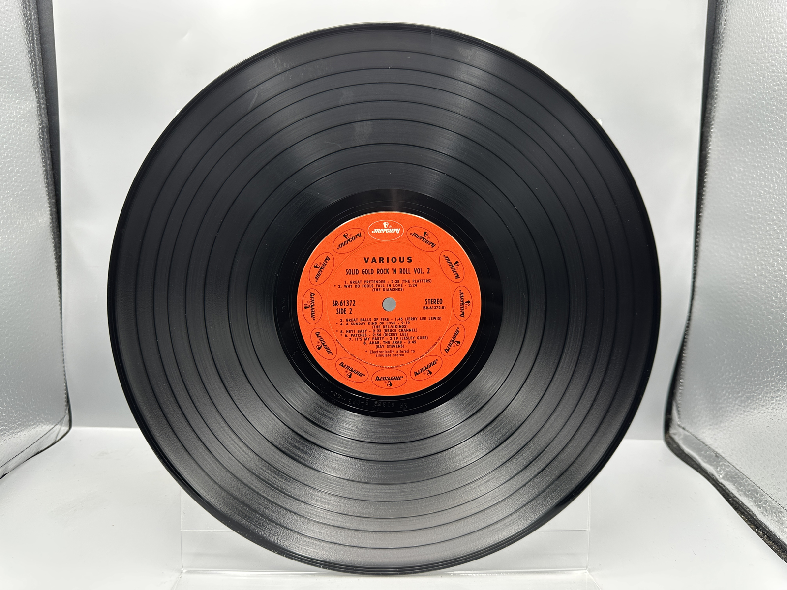 (2) 1970s Mercury Records Solid Gold Rock 'n' Roll Volume 1 and Volume 2 Compilation Vinyl Albums