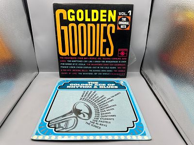 (2) Vintage Golden Goodies & Golden Rhythm & Jazz Compilation Vinyl Albums - Records are 