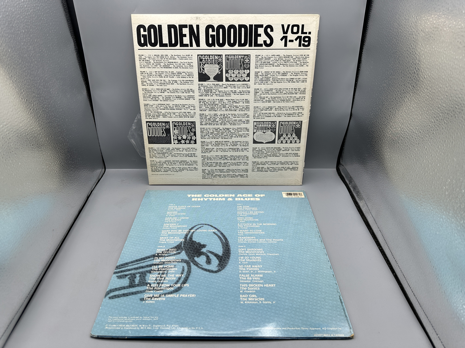(2) Vintage Golden Goodies & Golden Rhythm & Jazz Compilation Vinyl Albums
