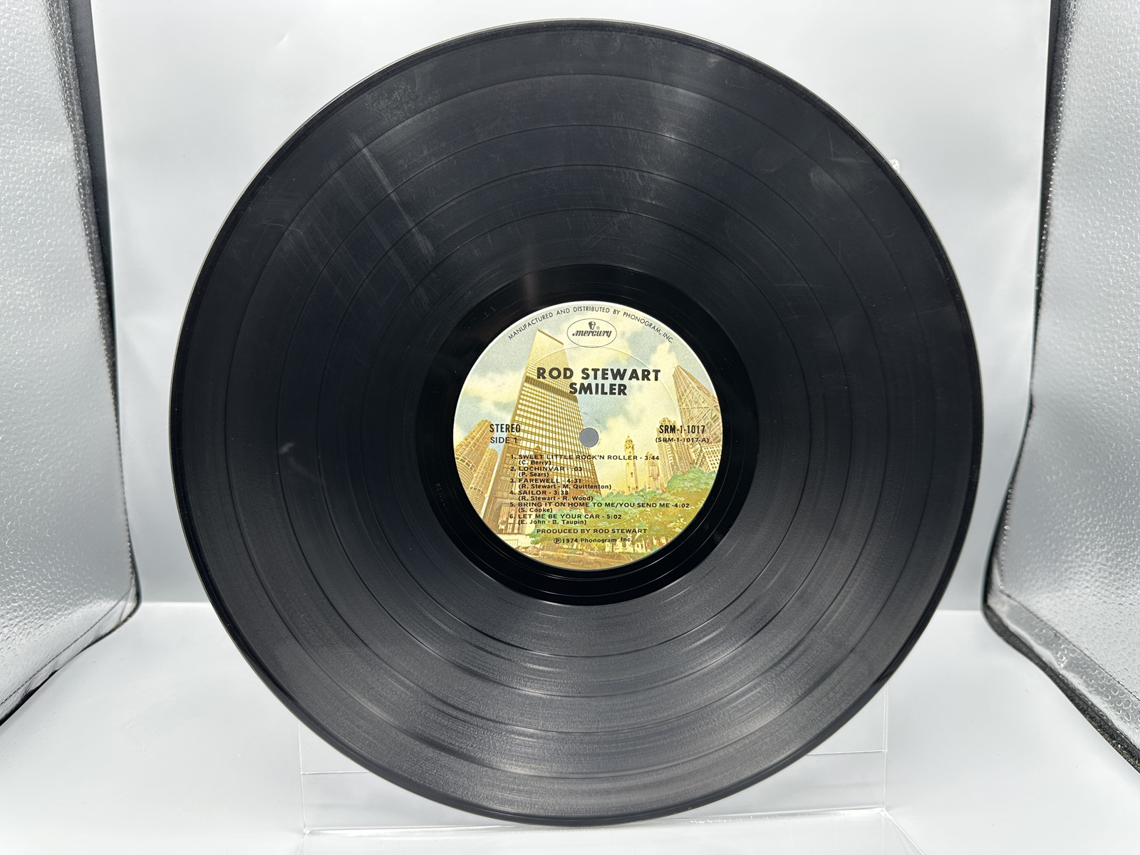 1974 Mercury Records Rod Stewart Smiler Vinyl Album - SRM-1-1017