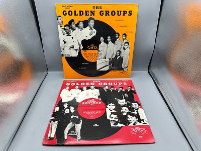 (2) Vintage The Golden Groups Vocal Group Harmony Compilation Vinyl Albums - Records are 